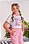 Conjunto menina calça listra rosa e t-shirt banana - Imagem 3