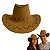 Chapéu de Cowboy Western Suede Marrom Claro Adulto – Estilo Faroeste - 1 Unidade - Imagem 1