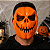 Máscara Abóbora de Caveira com Rede para Festa Halloween - Imagem 1