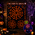 Painel Teia de Aranha Neon Halloween 70X50cm - 1 Unidade com 7 Apliques Destacáveis - Imagem 1