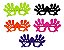 Óculos Mãozinhas Colorido Sem Lentes - 10 Unidades - Imagem 1