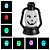 Luminária Lampião de LED Fantasma Halloween 10cm - Pisca em Diversas Cores - Imagem 1