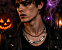 Colar de Gilete de Barbear Metal Punk e Rock (Gilete Sem Corte) Halloween - Unidade - Imagem 1