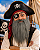Tapa Olho Pirata de Plástico Com Caveira - 8cm - Imagem 1
