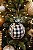 Bola de Natal Xadrez 10cm – Enfeite para Árvore - Imagem 1