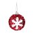 Bolas De Natal Flocos De Neve Vermelho E Branco 5cm - 6 Peças - Imagem 1