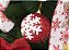 Bolas De Natal Flocos De Neve Vermelho E Branco 5cm - 6 Peças - Imagem 2