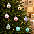 Bola de Natal Rainbow Lisa Colorida 8cm – Kit com 8 Unidades - Imagem 1