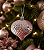 Ornamento Cebola Brilhante Jateado Rosé 8cm – Enfeite Decorativo de Natal - Imagem 1