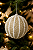 Bola Decorada Champagne com Branco 8cm – Enfeite Natalino Sofisticado e Elegante - Imagem 1