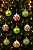Bola Mista Decorada Verde Vermelha - 6cm - 9 Unidades - Imagem 1
