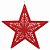 Estrela Filigrana Vermelha 15cm - Imagem 1