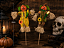 Enfeite Espantalho Abóbora no Palito 40cm Halloween - Modelos Sortidos - 1 Unidade - Imagem 1