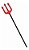 Tridente Desmontável para Fantasia – 107cm – Cabo Preto com Garfo Vermelho - Imagem 2