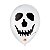 Balões Latex Caveira Branca Halloween - 9 Polegadas (23cm) - 25 Unidades - Imagem 1