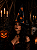 Chapéu de Bruxa Preto com Abóbora Halloween - Imagem 1