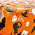 Toalha Perolada De Mesa Halloween Laranja - 78x78cm- 10 Unidades - Imagem 2