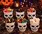 Kit Mini Balde Plástico Caveira de Halloween 8 cm - 6 Unidades - Imagem 1