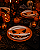 Prato de Papel Halloween Abóbora 18cm - 8 Unidades - Imagem 1