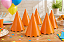 Chapéu de Aniversário Festa - Laranja - 8 Unidades - Imagem 1