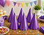 Chapéu de Aniversário Festa - Roxo - 8 Unidades - Imagem 1
