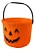 Balde Abóbora Halloween Dia Das Bruxas 18cm Altura com Alça - Imagem 1