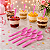 Colher Piccolo para Docinhos 8cm Rosa - 100 Unidades - Imagem 1