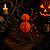 Enfeite Aranha Colméia de Papel P/ Pendurar Preta e Laranja Halloween - 32cm - Imagem 1