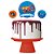 Topo de Bolo Festa Hot Wheels - 3 Unidades (1 Topo de Bolo e 2 Decorações) - Imagem 1