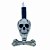 Castiçal Caveira com Luz Led Decoração Halloween - 26cm x 16cm - Imagem 1