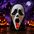 Máscara de Halloween Pânico com Capuz Preto 33cm - Imagem 2
