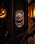 Campainha Caveira Branca Halloween com Som Luz e Movimento 19cm - Imagem 1