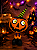Abobora Decorativa Boneco Listrado Pernas Compridas com Mola Halloween 55 cm - Imagem 1