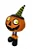 Abobora Decorativa Boneco Listrado Pernas Compridas com Mola Halloween 55 cm - Imagem 2