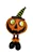 Abobora Decorativa Boneco Listrado Pernas Compridas com Mola Halloween 55 cm - Imagem 1