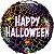 Balão Metalizado Happy Halloween Teias e Aranhas - 18 Polegadas (46cm) - Flutua Com Gás Hélio - Imagem 1