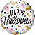 Balão Metalizado Happy Halloween Morcegos e Fantasmas - 18 Polegadas (46cm) - Flutua Com Gás Hélio - Imagem 1