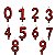 Vela de Aniversário Vermelha Gliter Números 7cm - (Selecione a Opção do Número) - Imagem 1