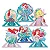 Decoração de Mesa Pequena Sereia Ariel Disney em Papel Cartonado 20x15cm - 6 Unidades - Imagem 1