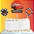 Topo de Bolo Topper Decoração Carros - 3 Peças (01 Topper maior + 2 Topper Menor) - Imagem 1