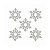 Aplique Glitter Flocos de Neve em EVA 5 cm - 5 unidades - Imagem 1