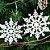 Enfeite Pendurar Flocos De Neve Com Glitter Branco Pendente Árvore Natal - 17cm - Imagem 2