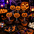 Palitos Decorativos Halloween com Abóbora – 6 Unidades | Enfeite para Doces e Festas - Imagem 1