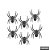 Enfeite Halloween Aranha de Plástico (10 cm) – 6 unidades - Imagem 1