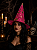 Chapéu de Bruxa Pink com Estrelas Halloween - Imagem 1