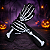Luva Caveira Longa Esqueleto Raio X Halloween 39cm - 1 Par - Imagem 1