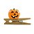 Prendedor 3D Abóbora Laranja Halloween – Kit com 6 Unidades - Imagem 1