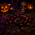 Aranha Grande Cartonado Brilha na Luz Negra Halloween 36cm - 2 Unidades - Imagem 1