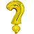 Balão Metalizado Super shape Ponto de Interrogação Dourado - 55 x 91 cm. - Imagem 1