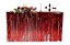 Saia de Mesa Metalizada Vermelho - 2.70m de largura x 75cm Altura - Imagem 1